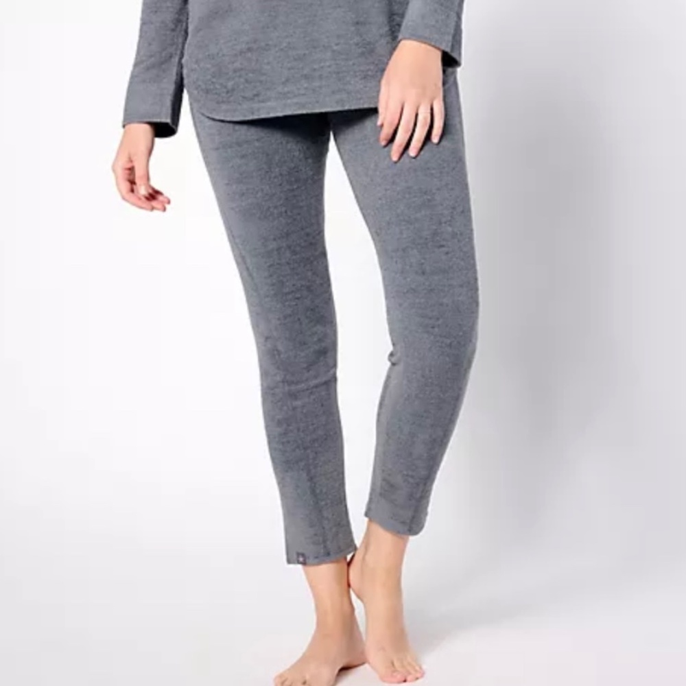 Barefoot Dreams CozyChic Ultra Lite Tapered Seam Pant Shadow Blue SZ L